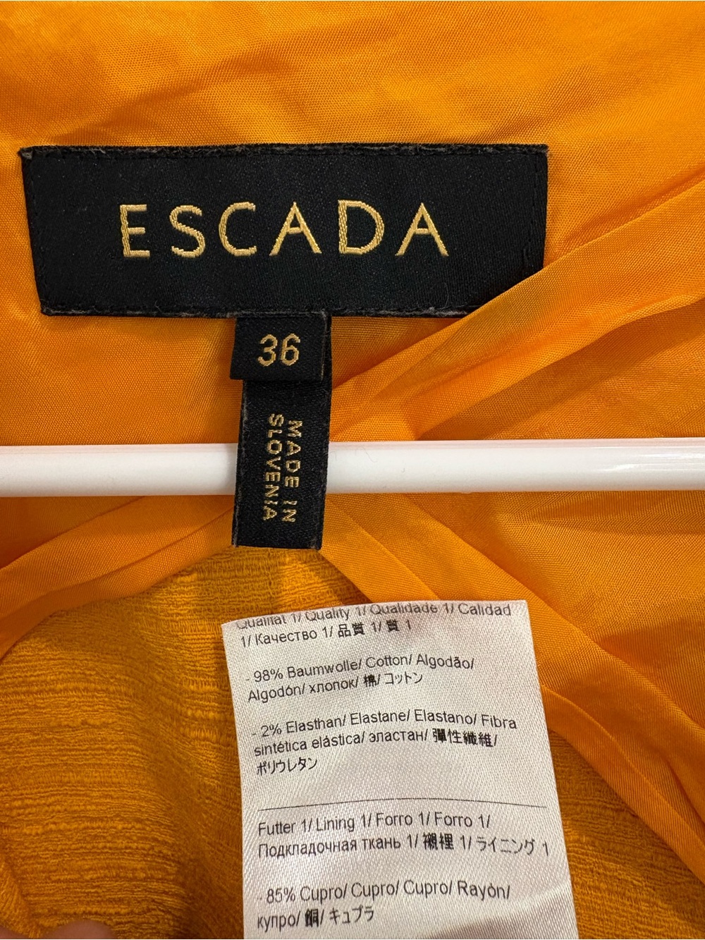 Escada Vibrant yellow Women's Blazer